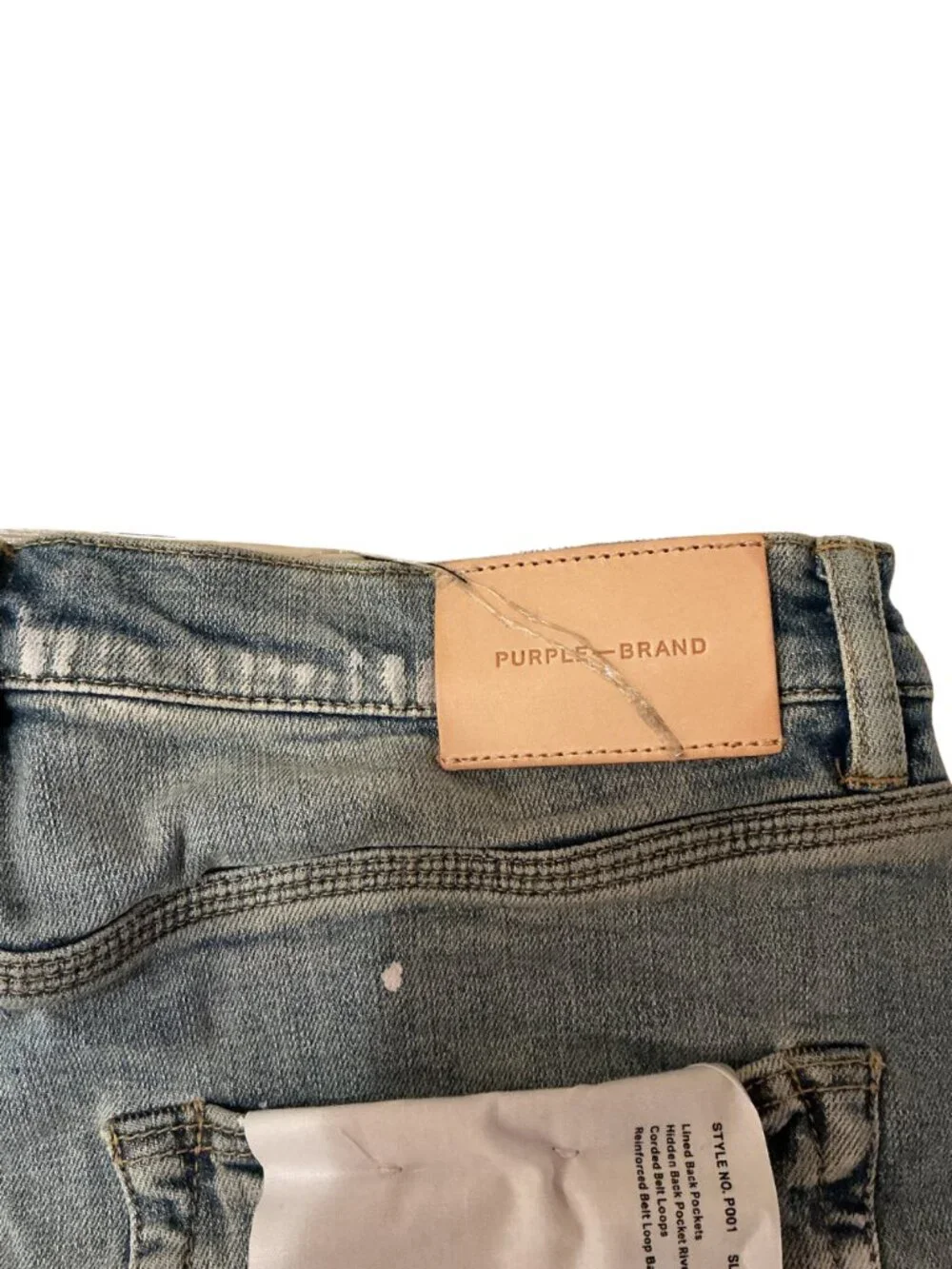 Men's Purple Brand Designer Jeans P001 Low Rise Skinny